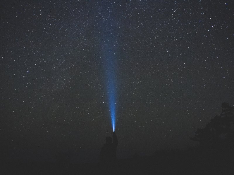 Cielo notturno illuminato
