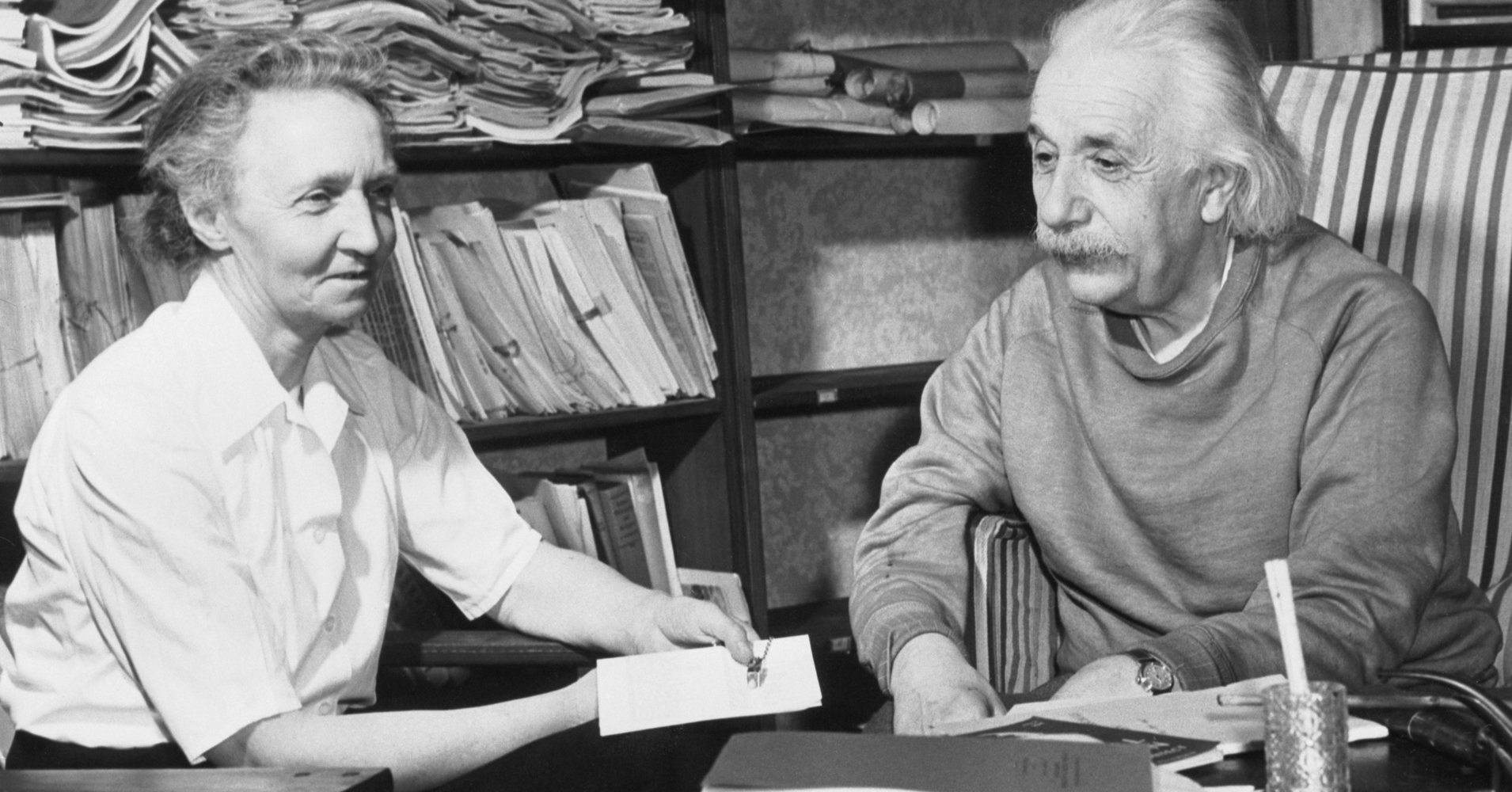 Irene Joliot Curie With Einstein